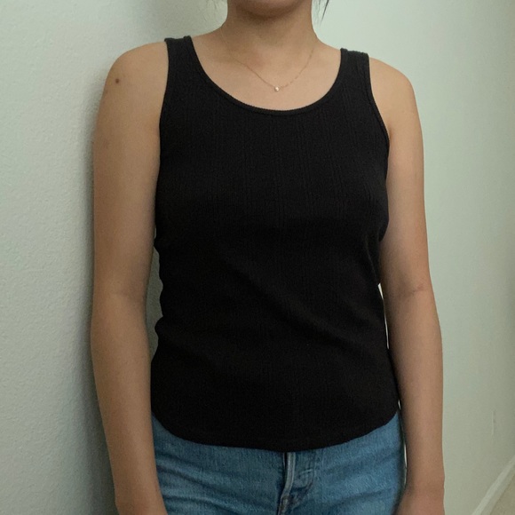 Black Ribbed Tank - Picture 3 of 3